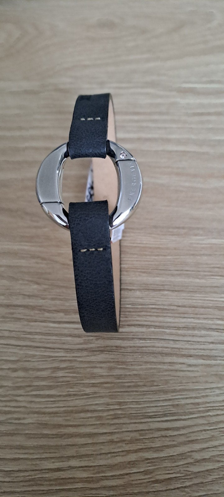 Energetix armband met leren bandje, Ophalen of Verzenden, Nieuw, Zwart, Leer