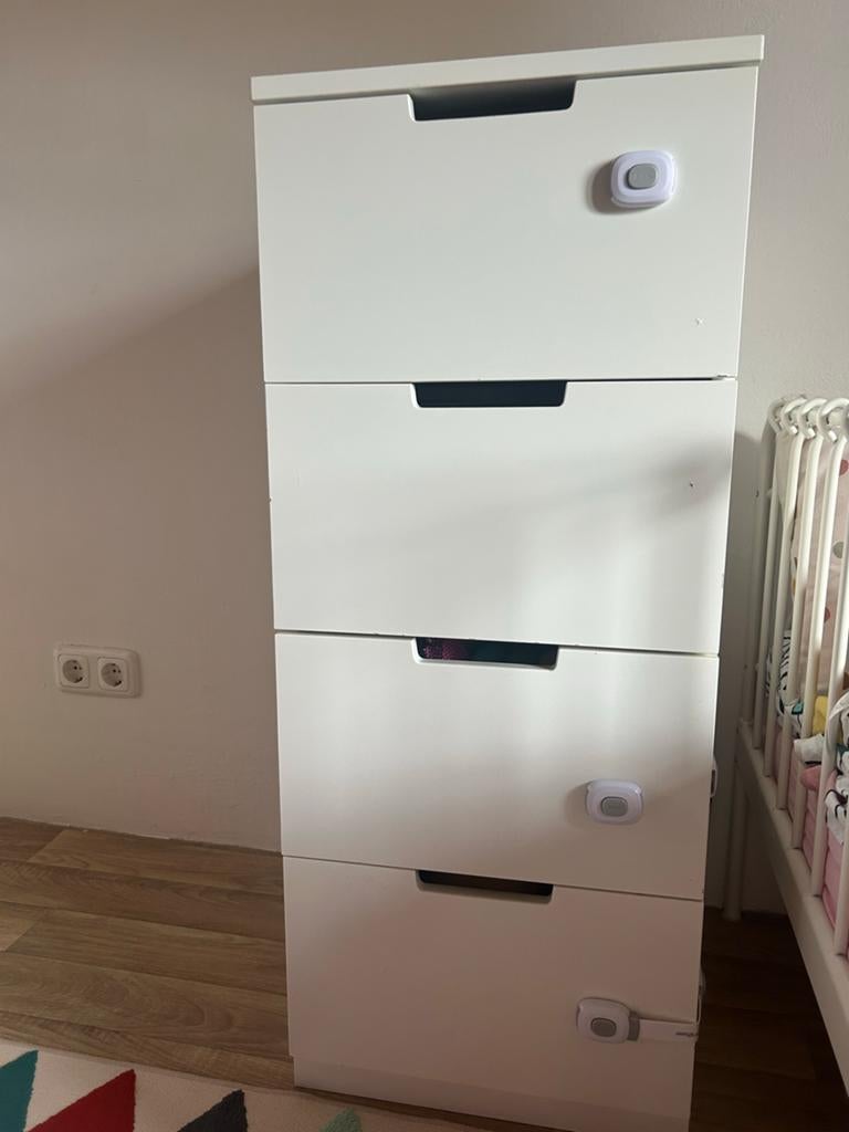 Ikea Nordli ladekast met 4 lades - Wit, Huis en Inrichting, Ophalen, Gebruikt, 100 tot 150 cm, 50 tot 100 cm