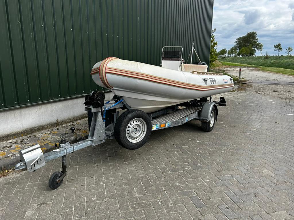 Narwhal H-450 RHIB + Mercury 40 PK 4-takt + Pega trailer, Watersport en Boten, Gebruikt, Afdekzeil, Mercury, Ophalen