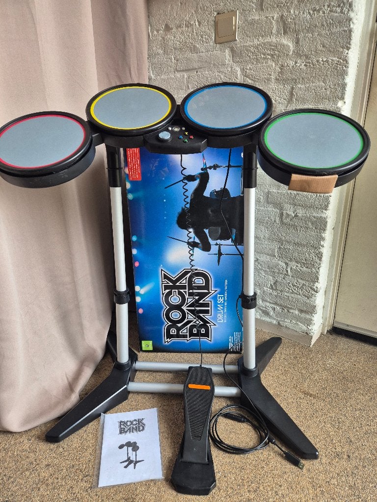 ROCK BAND drumstel, Gebruikt, 1 speler, Racen en Vliegen, Ophalen of Verzenden