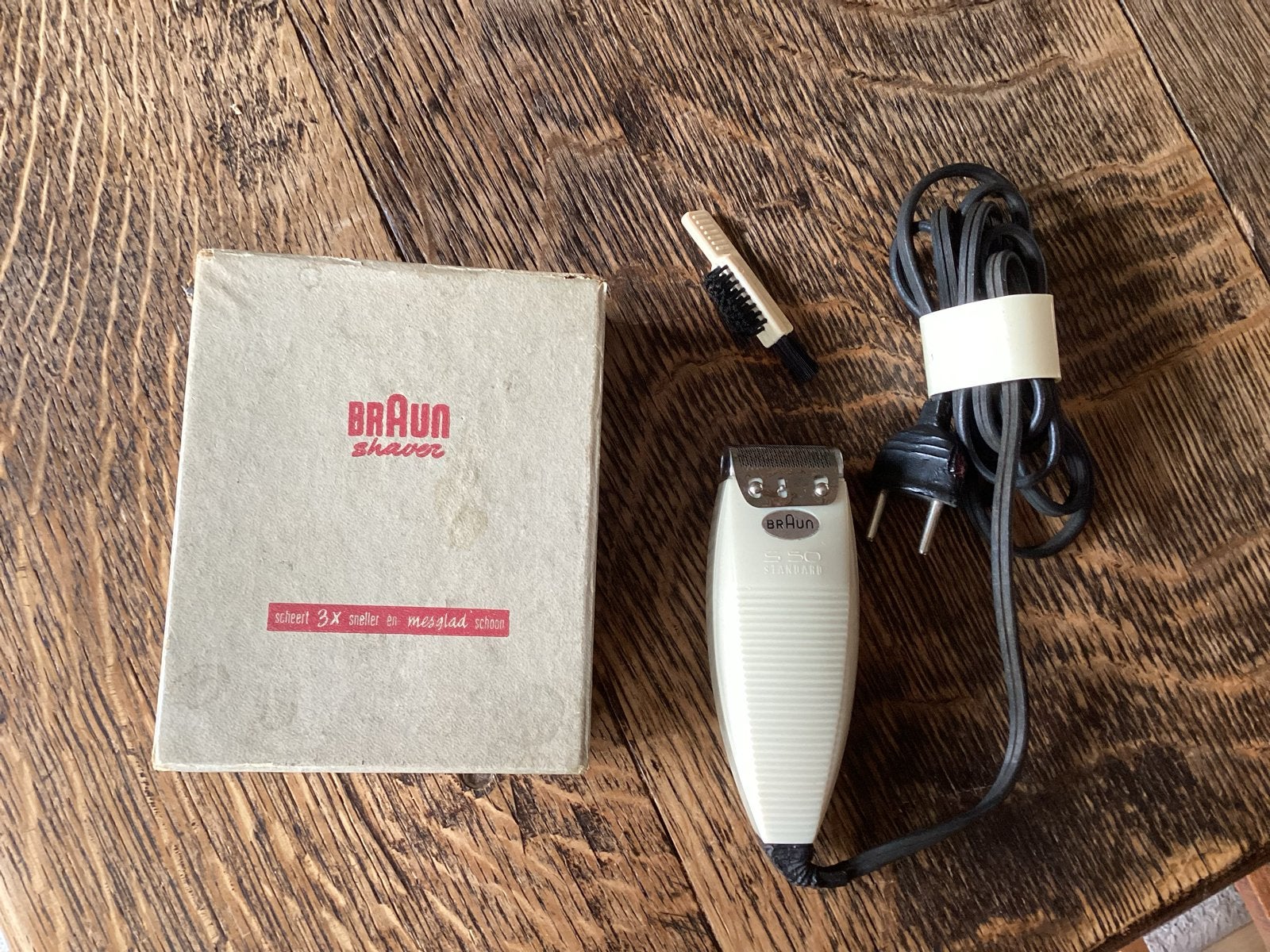 Braun S50 Standard scheerapparaat met doos werkend, Ophalen of Verzenden, Gebruikt, Scheren en Epileren