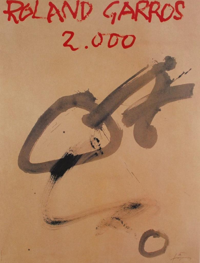 Antoni Tàpies - Roland Garros 2000 - Litho Handgesign., Verzenden