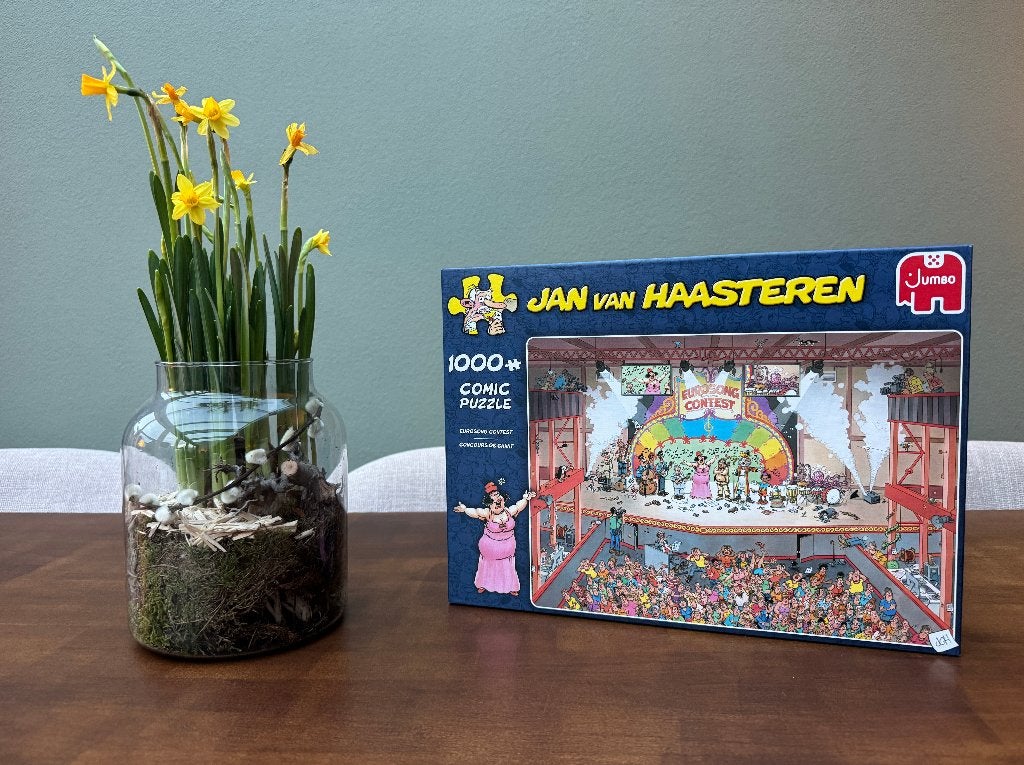 ** Jan van Haasteren puzzel - Eurosong Contest (2020/6) **, Ophalen of Verzenden, 500 t/m 1500 stukjes, Zo goed als nieuw, Legpuzzel
