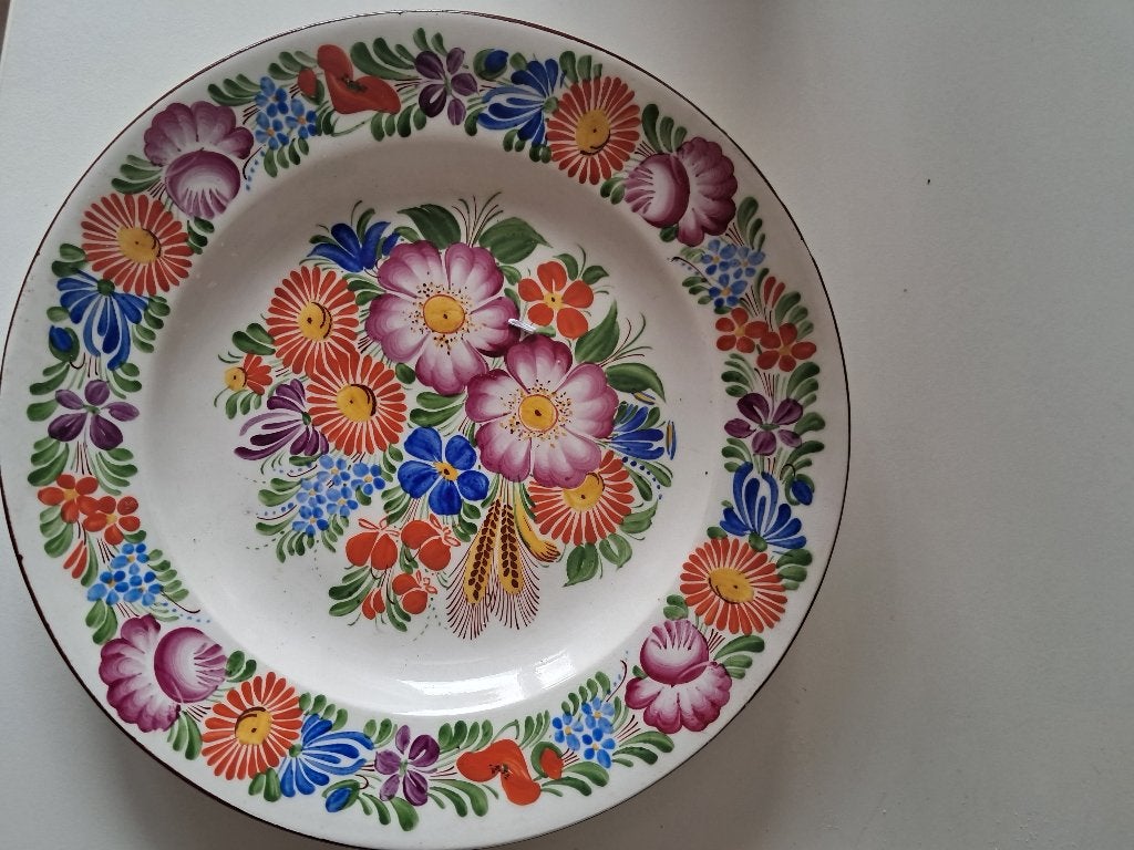 Tsjechisch aardewerk bord, Ophalen of Verzenden