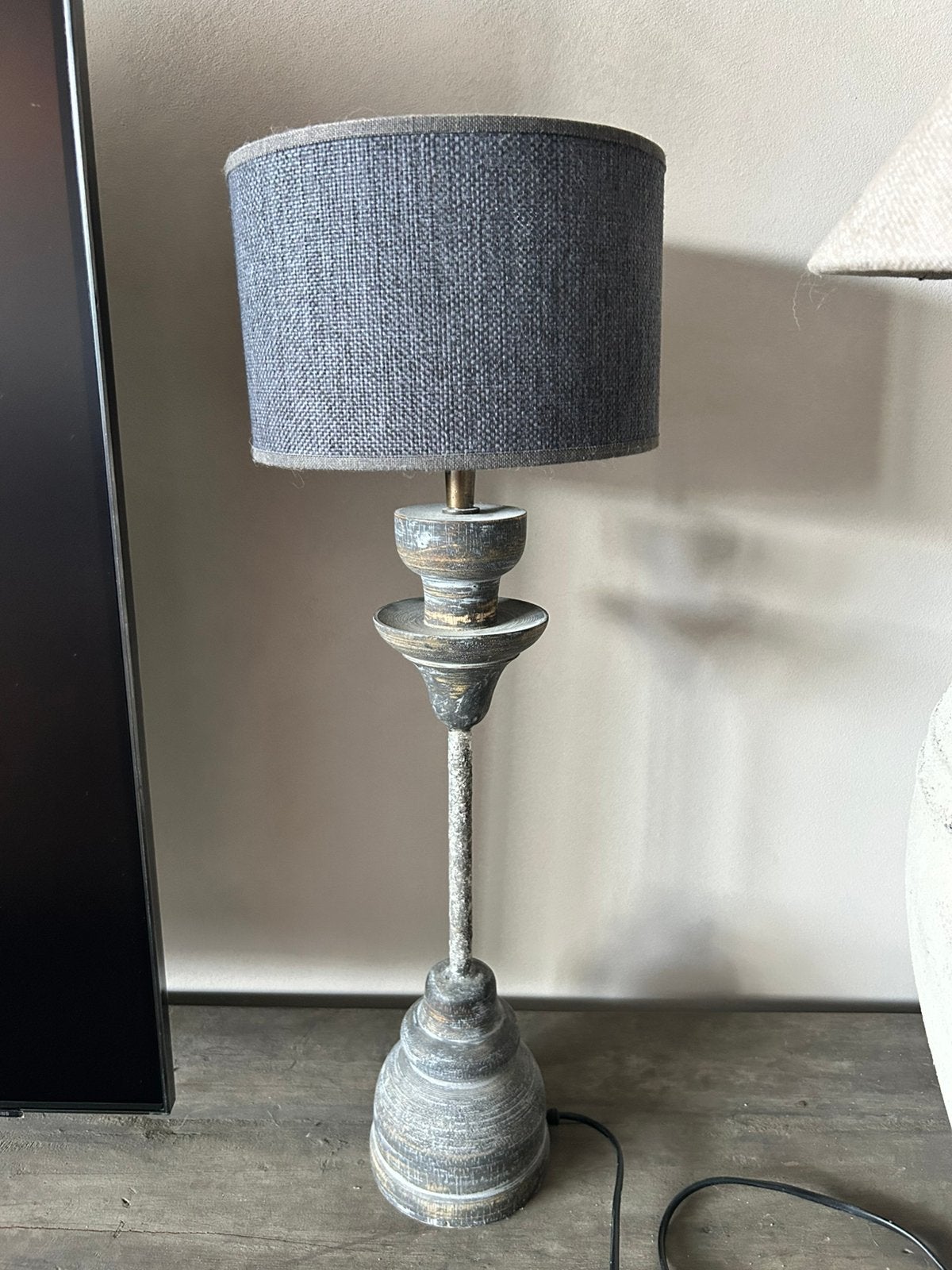 Landelijk lampje incl kap, Huis en Inrichting, Lampen | Tafellampen, Ophalen of Verzenden, Zo goed als nieuw, Minder dan 50 cm