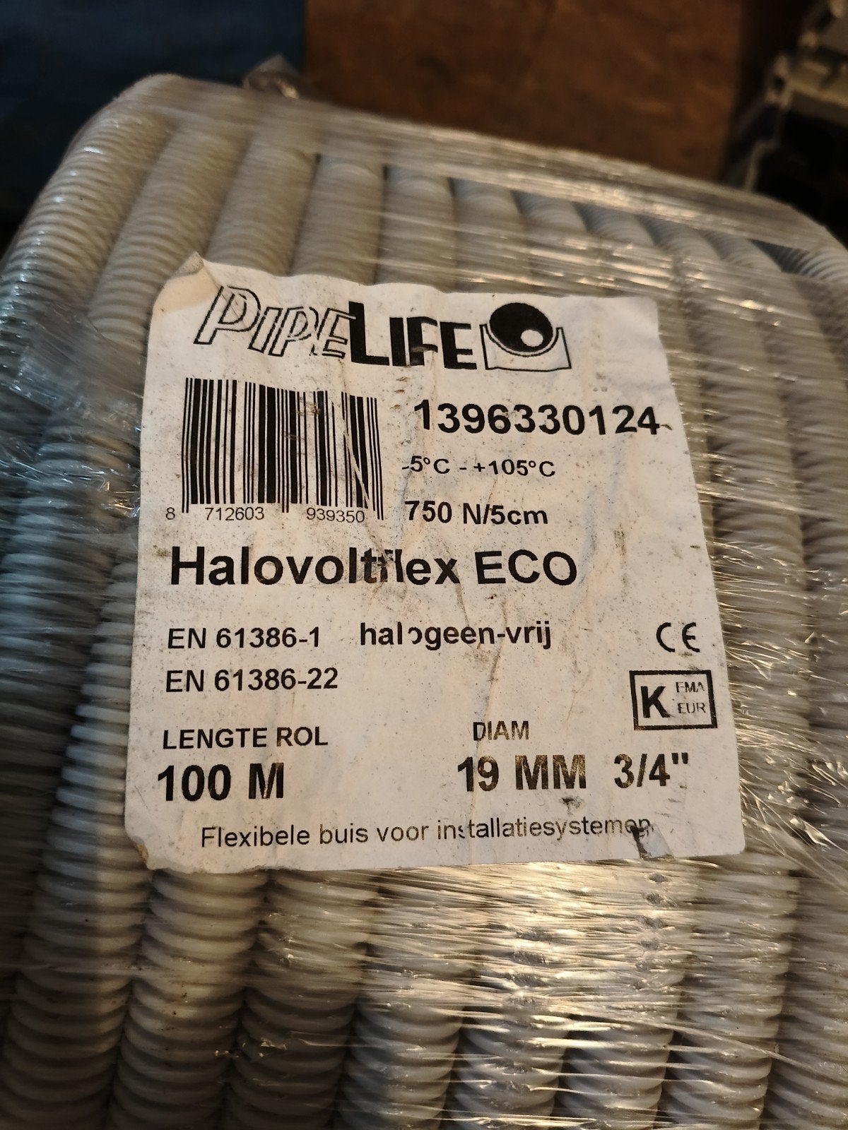 Pipelife Halovoltflex ECO 19mm 70 meter halogeenvrij, Ophalen of Verzenden, Nieuw, Overige merken, Kabel of Snoer
