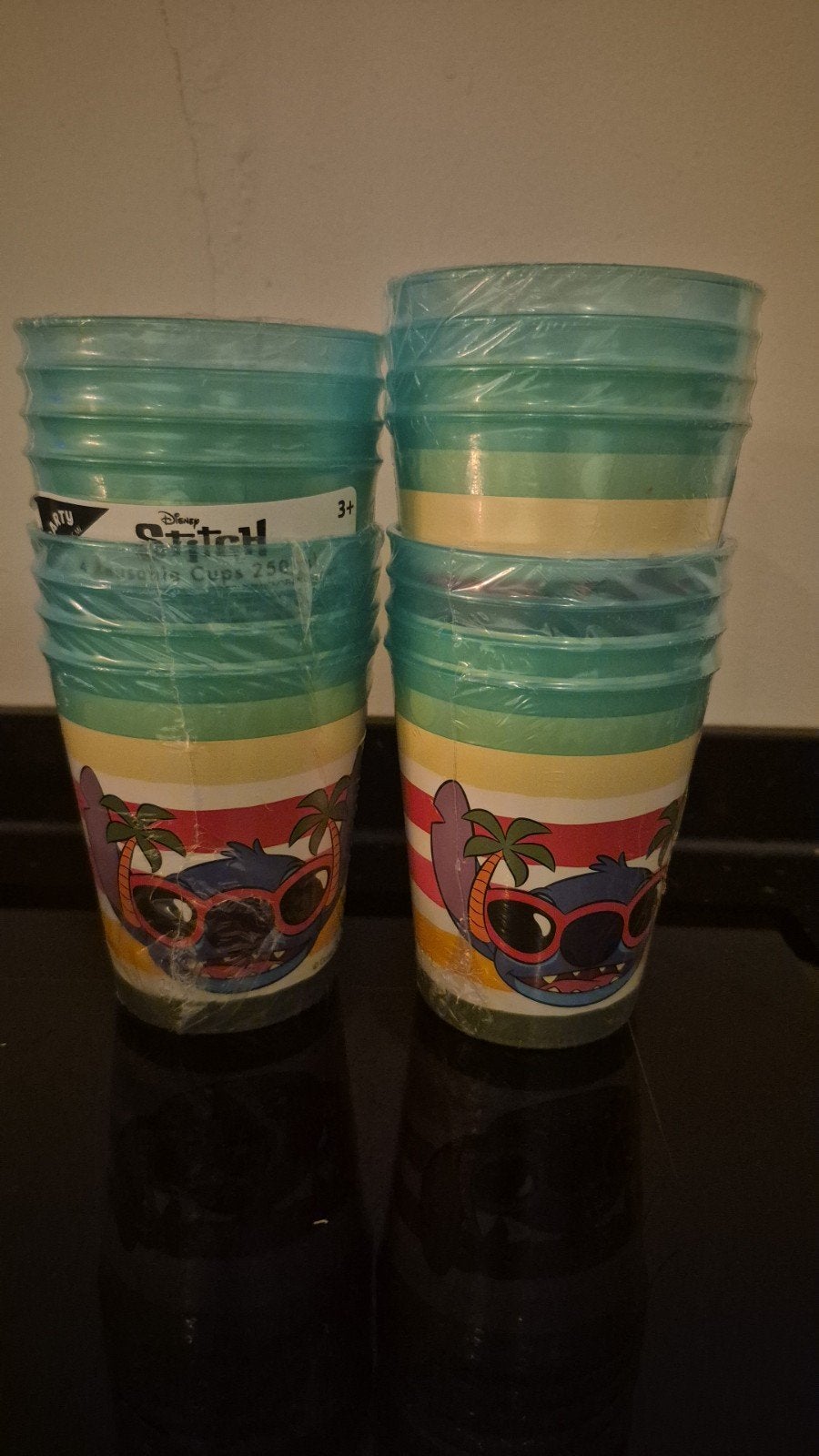 Stitch herbruikbare plastic bekers 16 stuks, Ophalen of Verzenden, Nieuw
