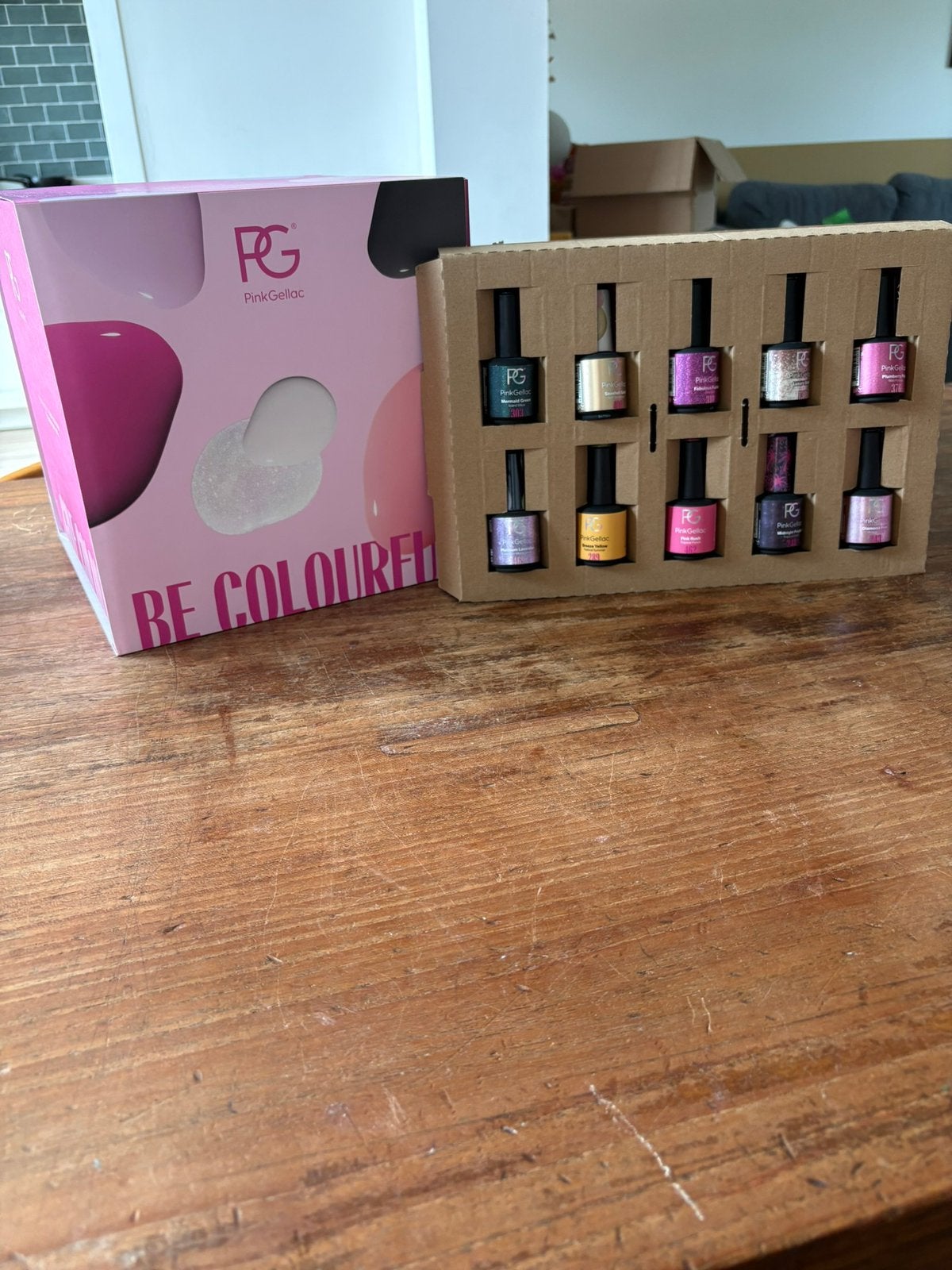 Pink gellac startersset met 10 ongeopende lakjes, Ophalen of Verzenden, Nieuw, Roze, Handen en Nagels