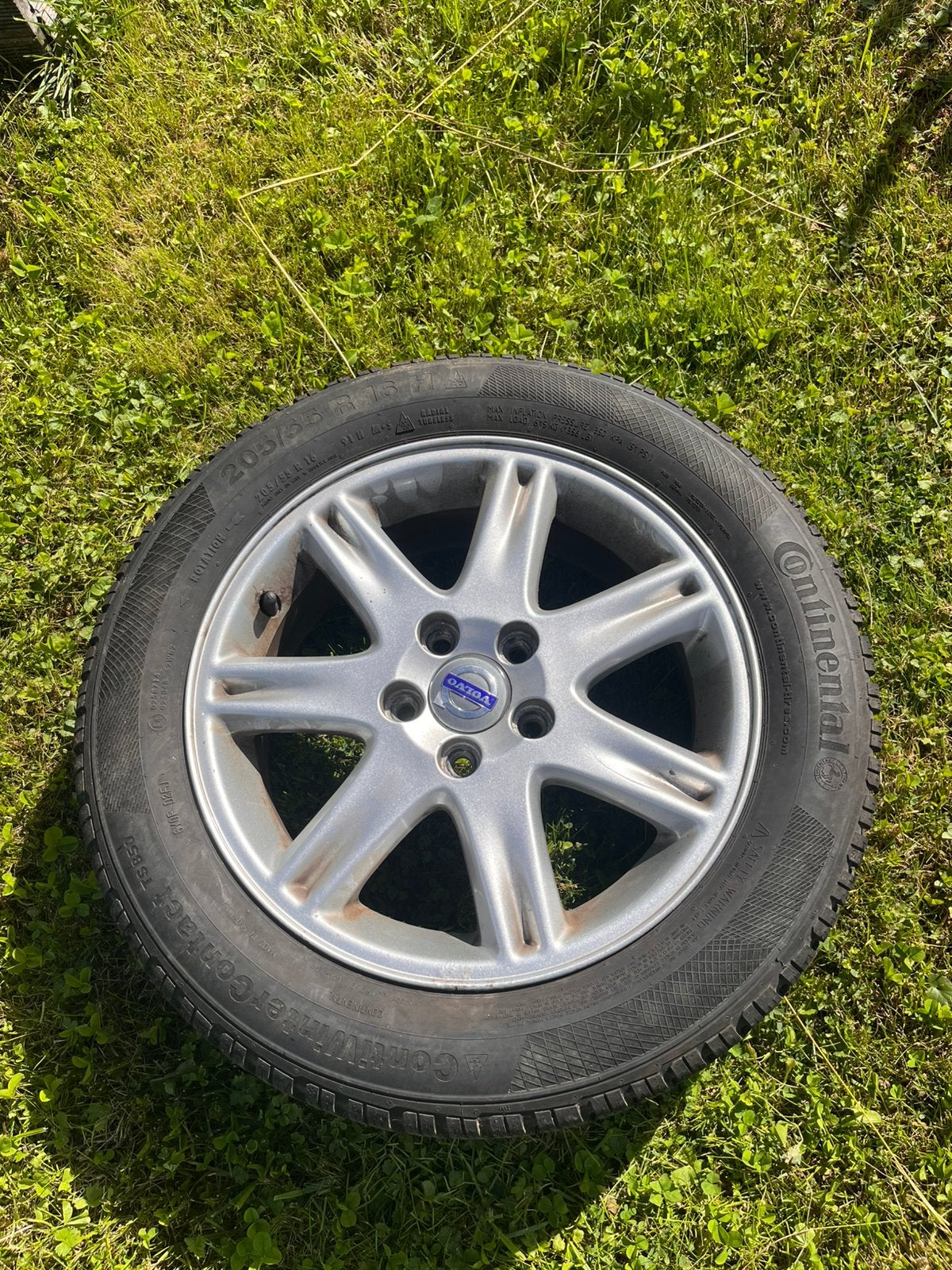 Volvo Mimas 16” velgen + Continental Winterbanden 205/55 R16, Auto-onderdelen, Ophalen, Gebruikt, Velg(en), 16 inch