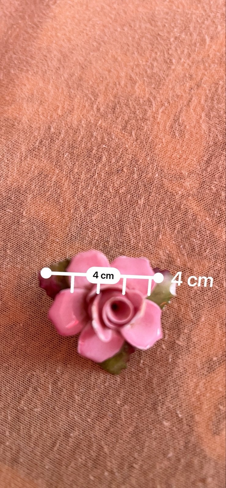 Vintage roze roos broche - Made in England, Overige materialen, 4 tot 7 cm, Gebruikt, Ophalen of Verzenden
