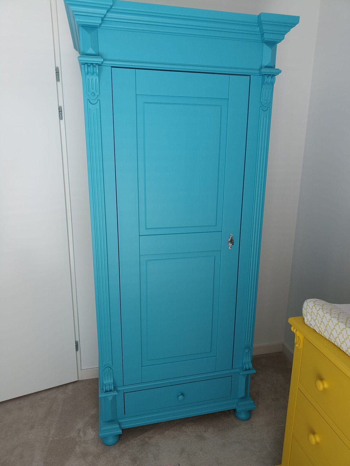 Kast Kidsmill blauw, Kinderen en Baby's, Kinderkamer | Commodes en Kasten, Zo goed als nieuw, Kast, 105 cm of meer, 75 tot 100 cm
