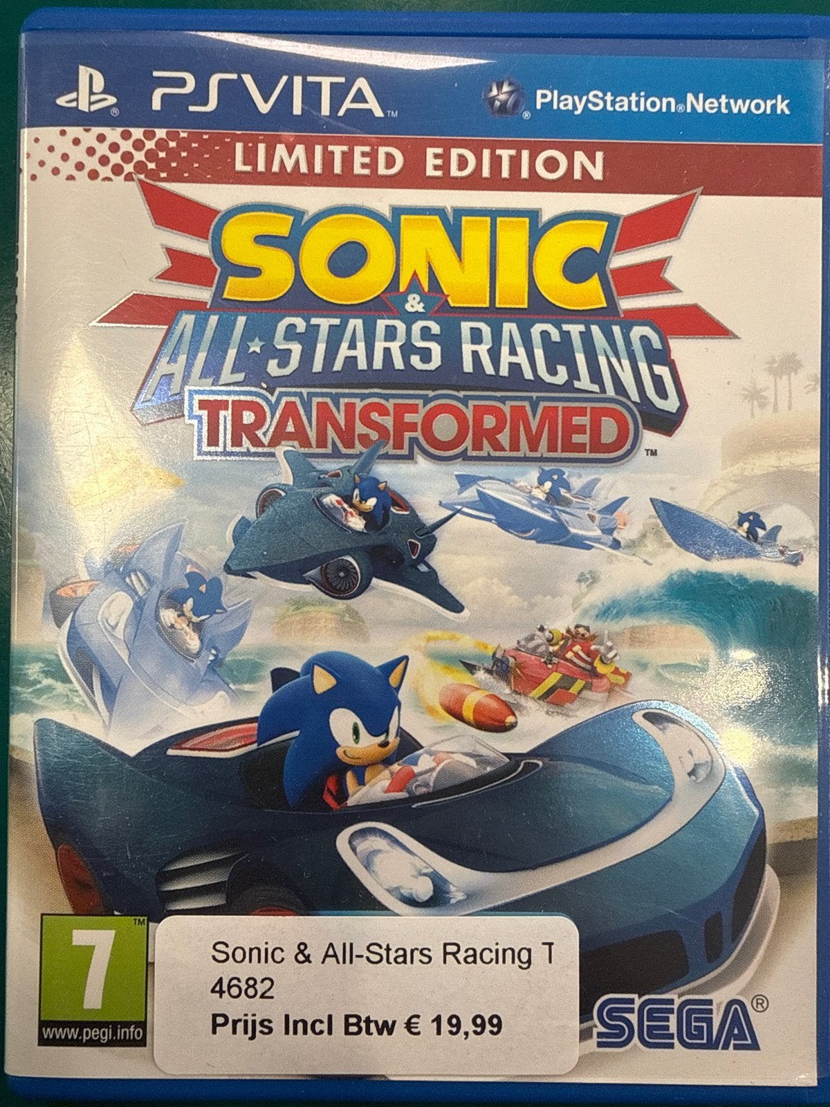 Sonic & All-Stars Racing Transformed PS Vita Limited Edition, Online, Gebruikt, 1 speler, Racen en Vliegen
