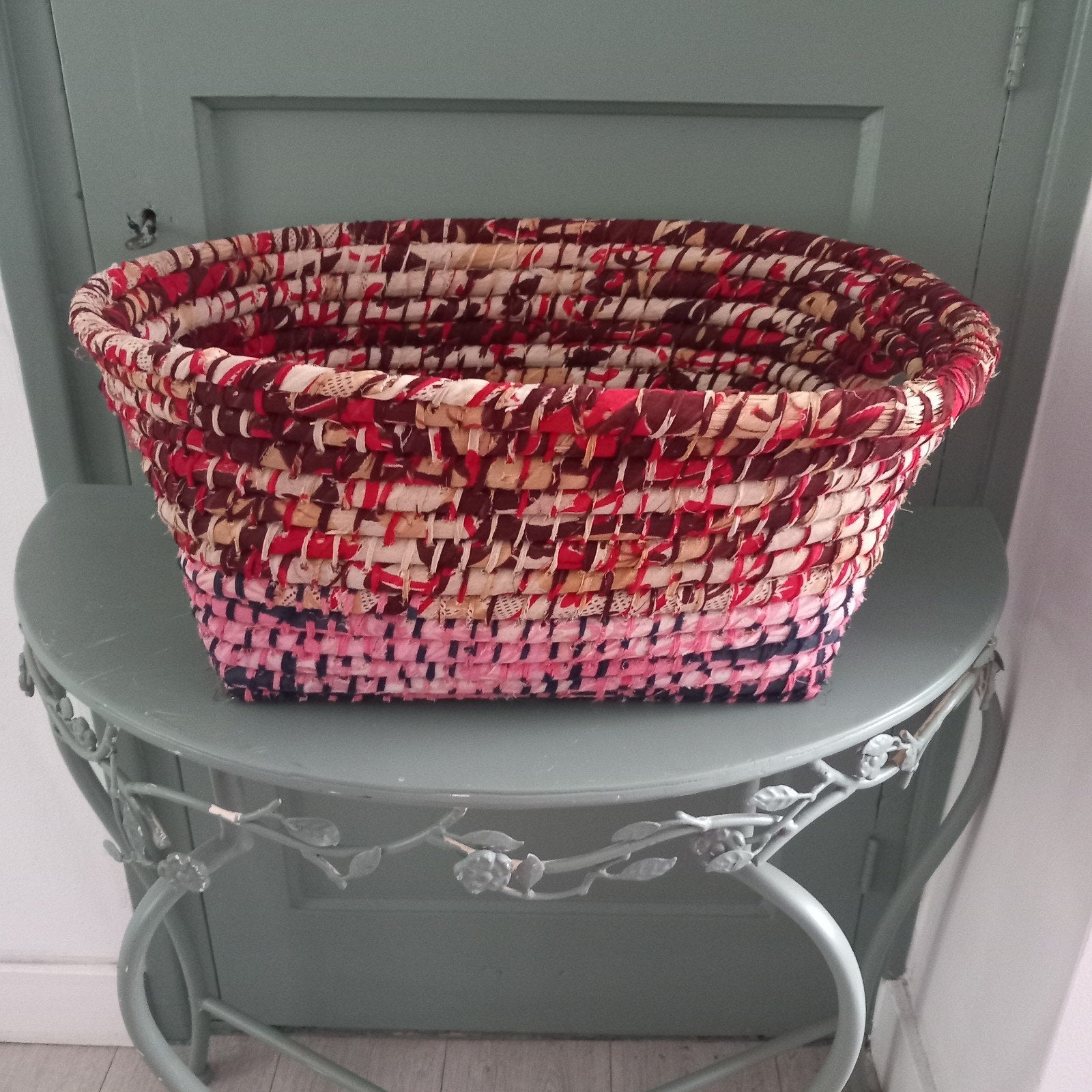 Hippe handgemaakte mand van gerecycled katoen, Handgemaakt, Mand, Textiel, Nieuw