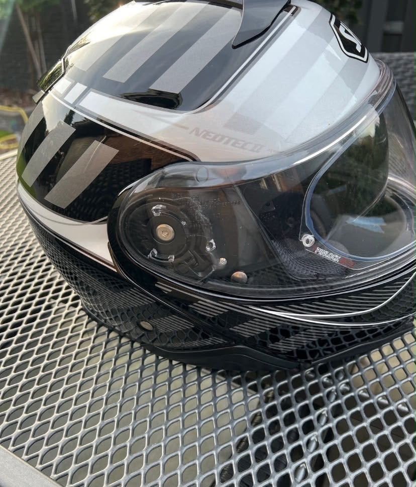 Shoei Neotec II Systeemhelm - Zilver/Zwart, Motoren, Ophalen, Systeemhelm, Heren, S