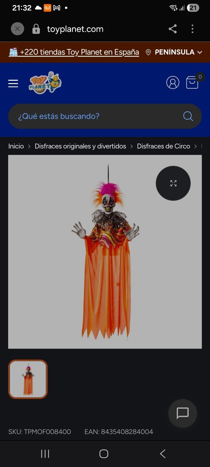 Gezocht halloween pop, Ophalen of Verzenden, Zo goed als nieuw