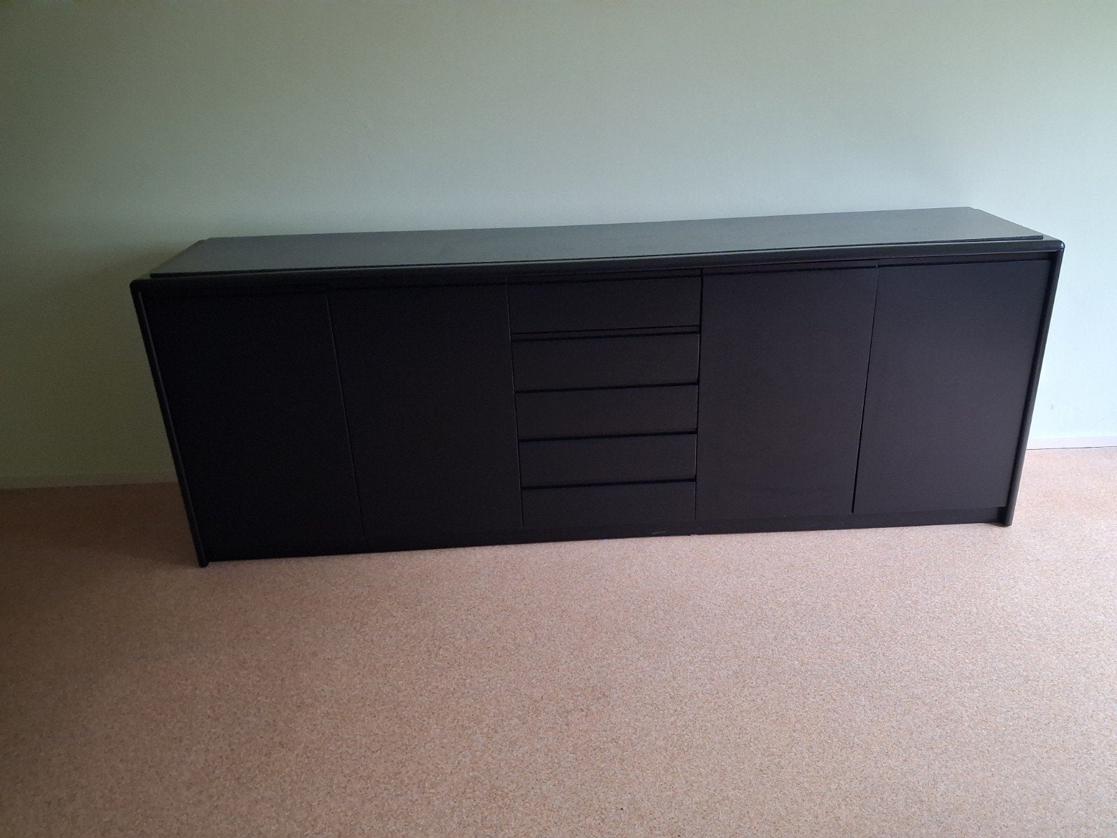 Dressoir 2,50 meter lang met marmer blad, Ophalen of Verzenden, 25 tot 50 cm, 200 cm of meer