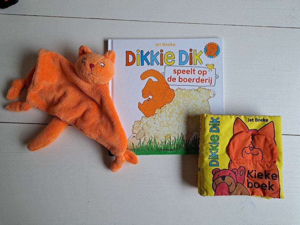 Dikkie Dik setje boeken en knuffel, Boeken, Kinderboeken | Baby's en Peuters, Ophalen of Verzenden, Gelezen