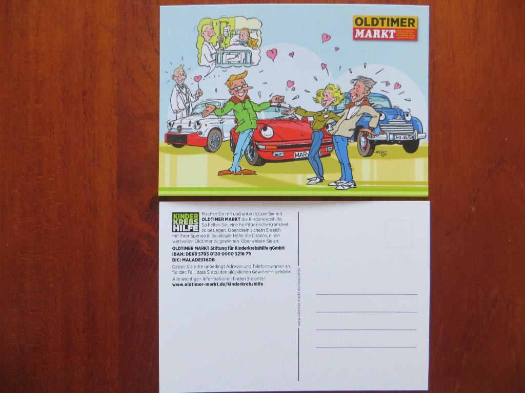 ansichtkaart Oldtimer Markt / Kinderkrebshilfe, Ophalen of Verzenden, Nieuw, Algemeen