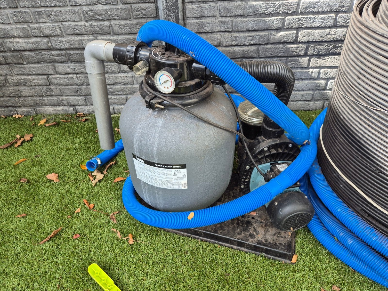 Zwembad filterpomp met zand (Mega Filter & Pump Combo), Ophalen, Gebruikt, Zwembadpomp