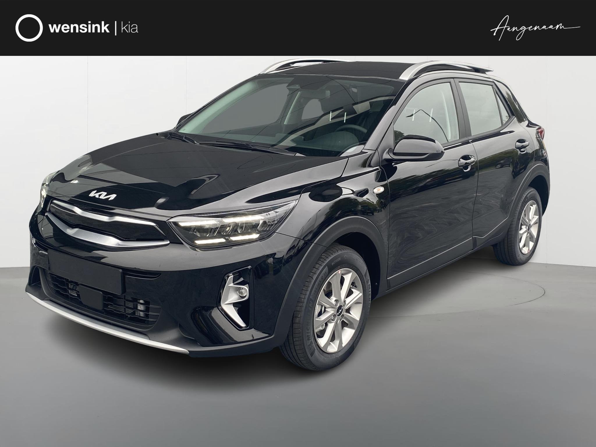 Kia Stonic 1.0 T-GDi MHEV DynamicLine | vanaf € 429,- per, Voorwielaandrijving, 710 kg, Zwart, Origineel Nederlands