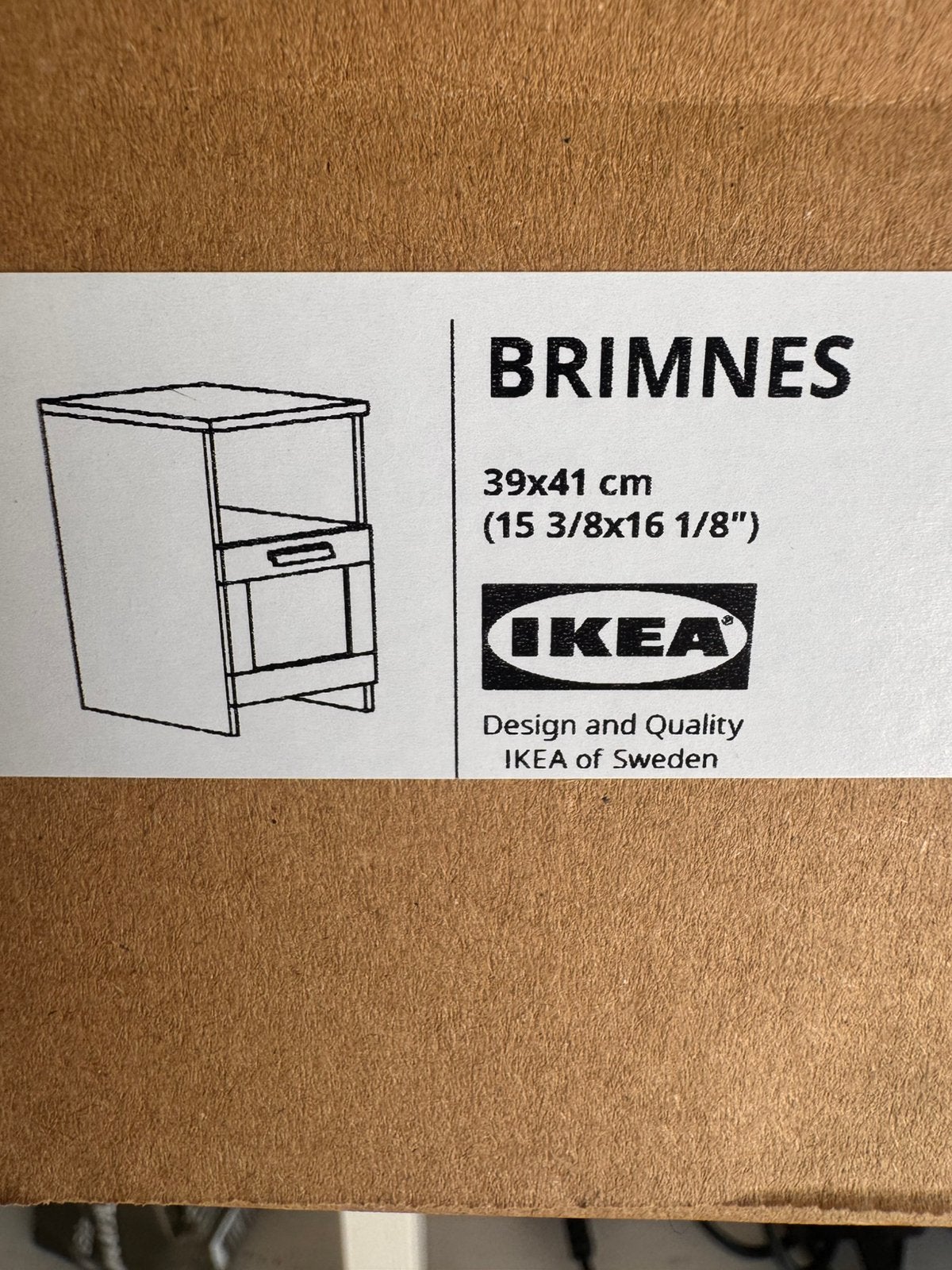 IKEA BRIMNES nachtkastje – Wit, Ophalen, Zo goed als nieuw
