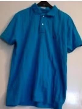 nette als nieuwe Ralph Lauren POLO poloshirt Blauw M, Zo goed als nieuw, Ralph lauren pollo, Verzenden, Maat 48/50 (M)