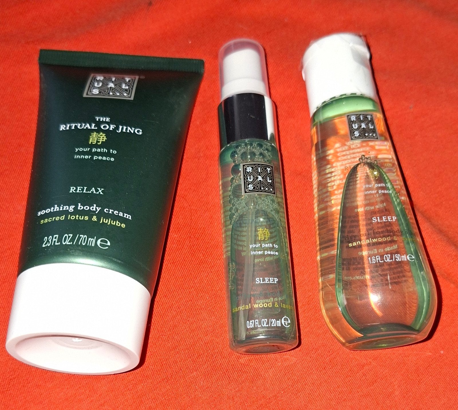 The Ritual of Jing set: Bodycrème, Sleep Mist, Badoli, Ophalen of Verzenden, Nieuw, Bad & Douche
