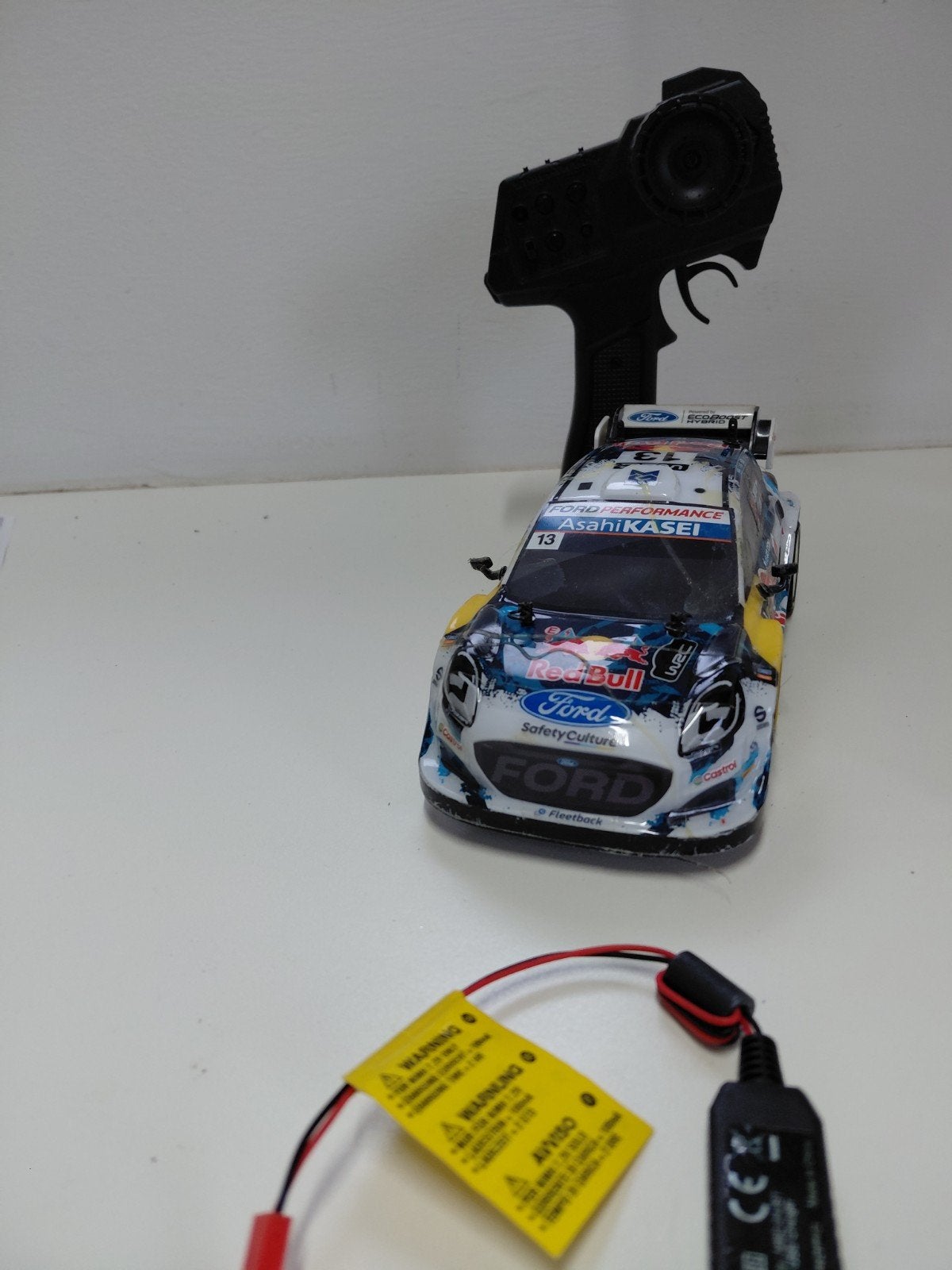 RC Rally Auto Ford Fiesta WRC met Afstandsbediening, Elektro, Gebruikt, Auto offroad, Ophalen of Verzenden