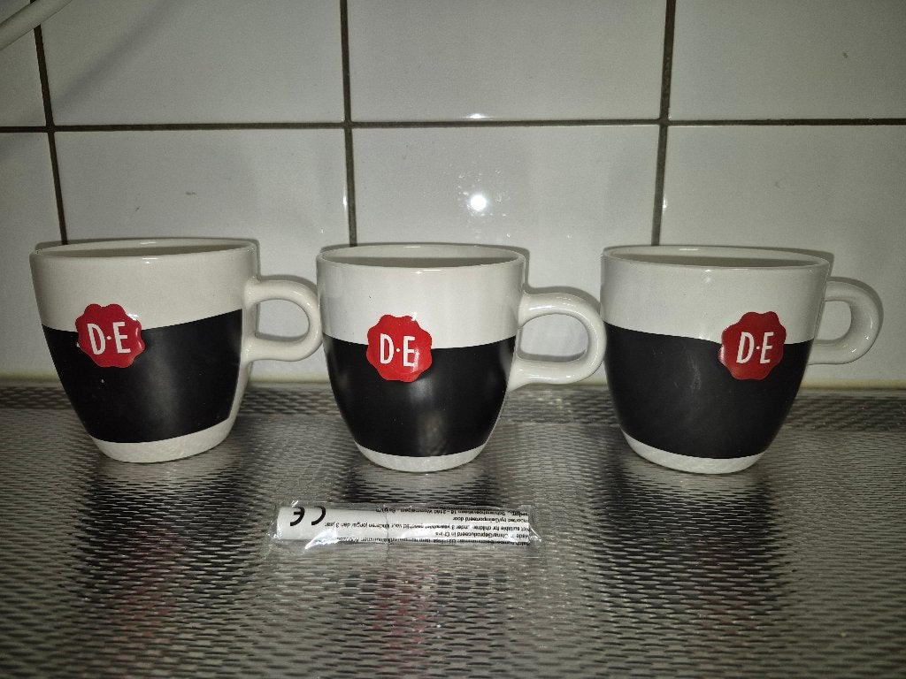 Douwe Egberts krijtmokken, Overige typen, Ophalen of Verzenden, Zo goed als nieuw, Overige stijlen