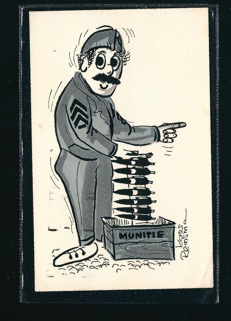 Koos Reinsma soldaten Y04, Ophalen of Verzenden, 1960 tot 1980, Gelopen, Overige thema's