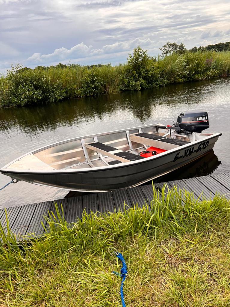 Aluminium boot met 25 pk motor, Ophalen, Gebruikt, Motor en Techniek, Motorboot