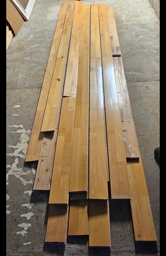 Junckers beuken parket, 10 m2, Gebruikt, 5 tot 10 m², 10 tot 30 cm, Hout