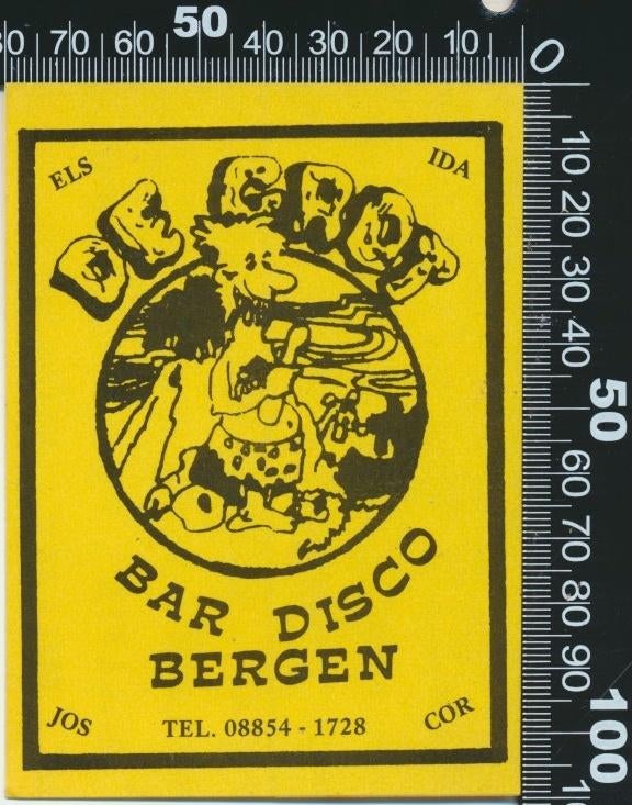Sticker: Bar Disco De Grot - Bergen (Geel), Ophalen of Verzenden, Zo goed als nieuw, Bedrijf of Vereniging
