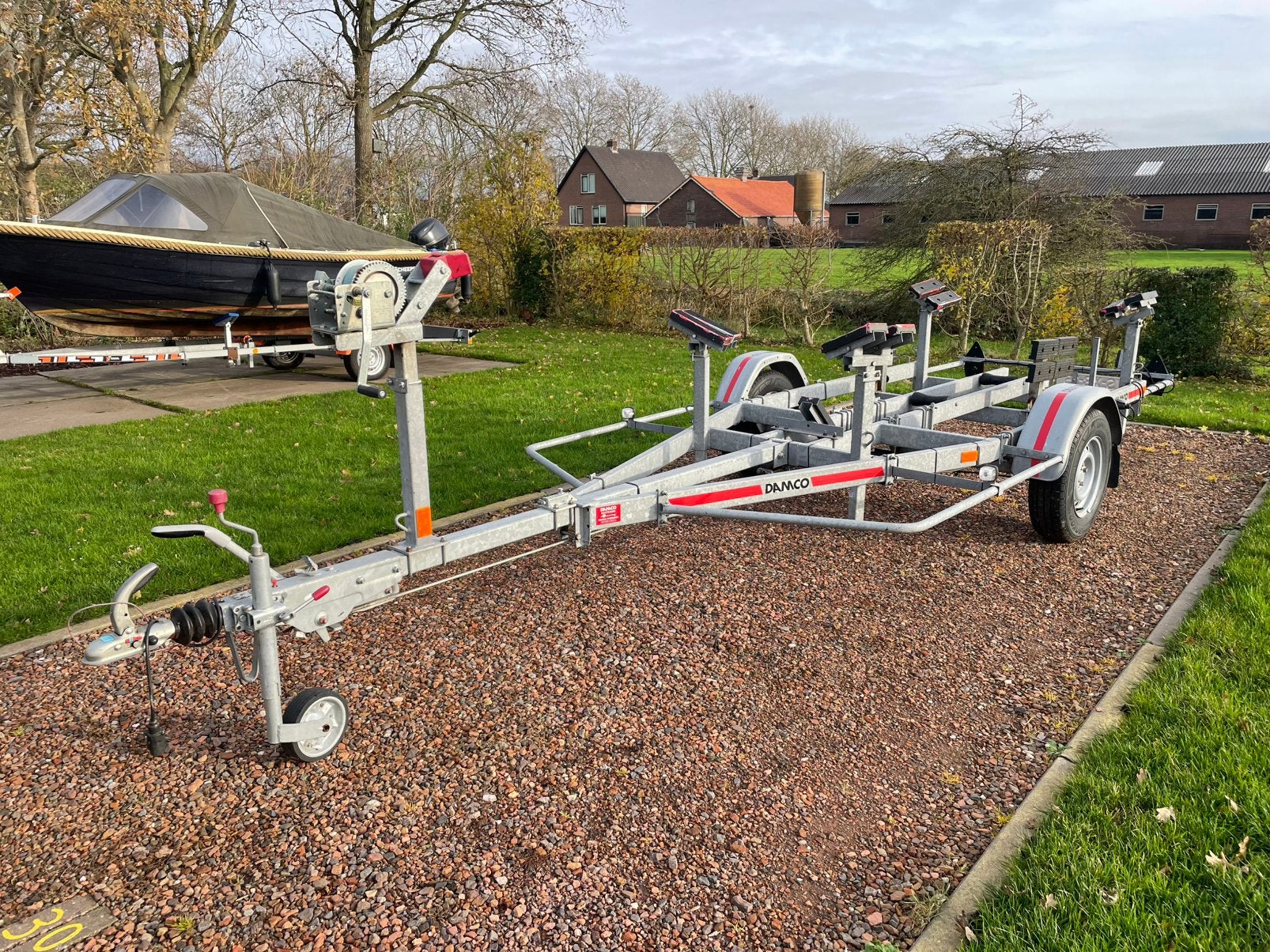 Damco kielboottrailer, Watersport en Boten, Ophalen, Zo goed als nieuw