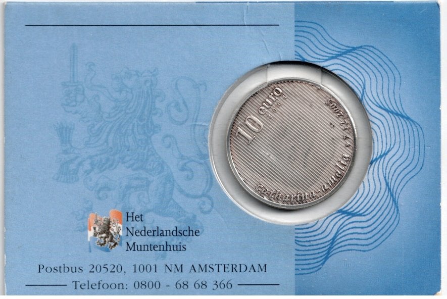 Zilveren 10 Euro munt 2003 –  (Inclusief certificaat), Postzegels en Munten, Munten | Nederland, Koningin Beatrix, Zilver, Euro's