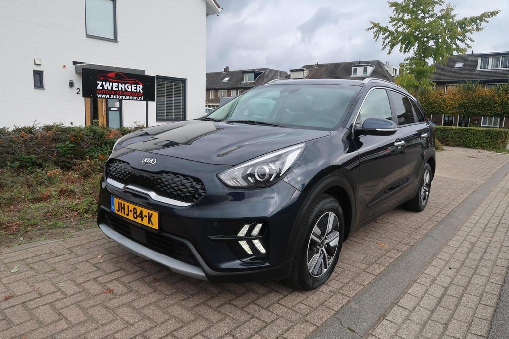 Kia Niro 1.6 GDi Hybrid TREKHAAK|CAMERA|NAVIGATIE|KEYLESS|CA, Adaptive Cruise Control, Gebruikt, Blauw, Leder en Stof