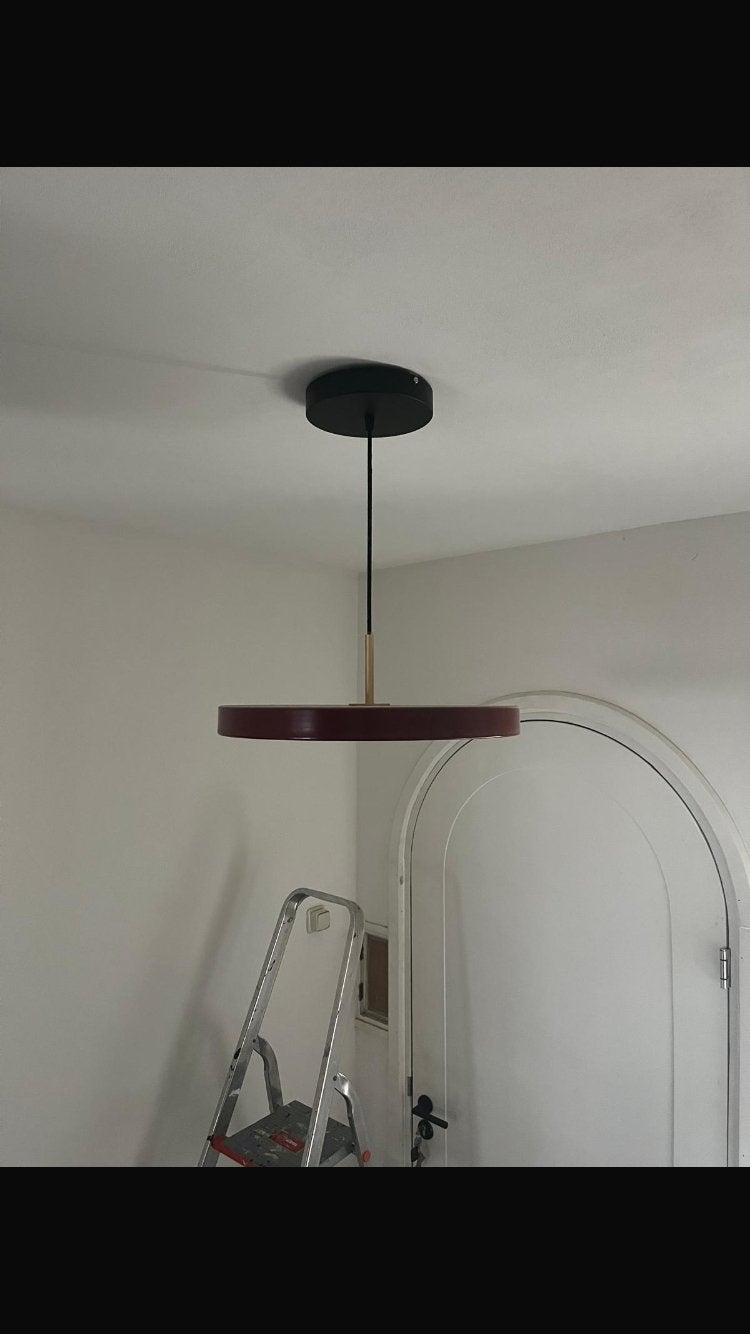 Umage Asteria hanglamp Ø43 LED messing/robijnrood, Huis en Inrichting, Ophalen, Zo goed als nieuw, Metaal, Overige fittingen