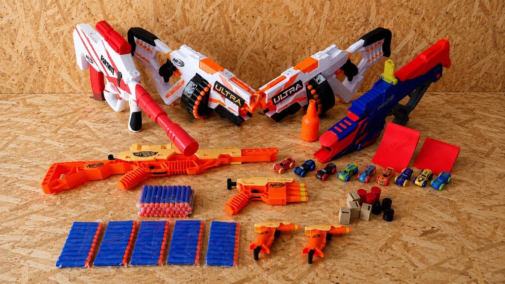 Grote Nerf Set | Fortnite BASR-L, Ultra, Nitro + 100+ darts, Ophalen of Verzenden, Gebruikt