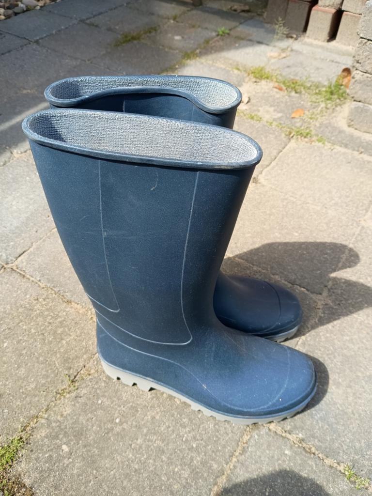 Donkerblauwe regenlaarzen - Maat 36/37, Kinderen en Baby's, Kinderkleding | Schoenen en Sokken, Ophalen, Gebruikt, Jongen of Meisje
