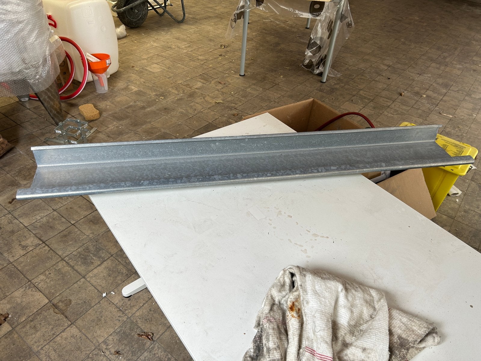 Zinken dakgoot 1 meter, Ophalen, Nieuw, Zink, Minder dan 2 meter