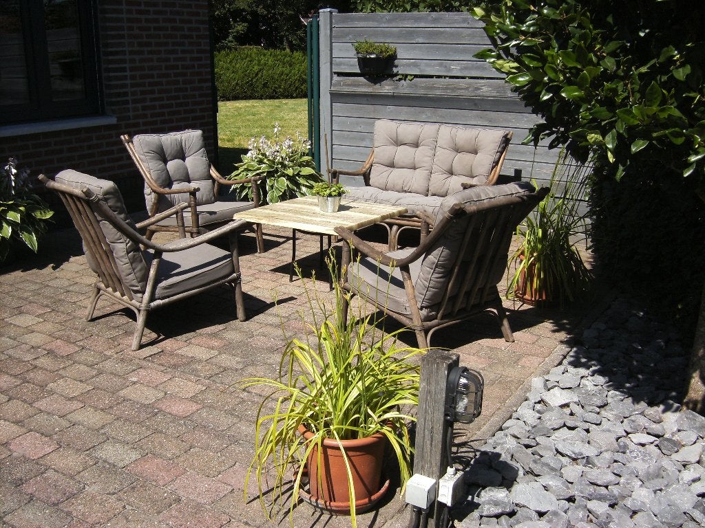Manou lounge/tuinset., Ophalen, Gebruikt, Overige materialen, 5 zitplaatsen