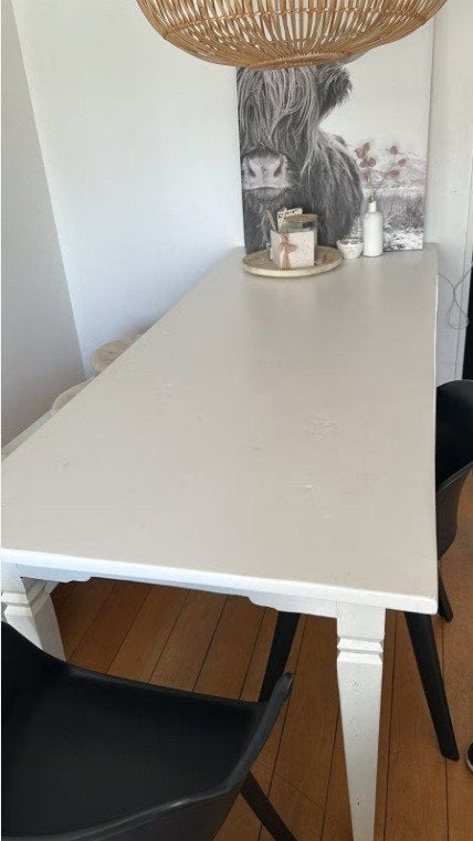 Eetkamertafel - opknapper, Huis en Inrichting, Tafels | Eettafels, Ophalen, Gebruikt, 200 cm of meer, 50 tot 100 cm