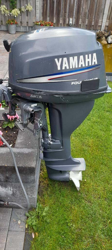 Buitenboordmotor yamaha 15pk langstaart, Watersport en Boten, Ophalen, 10 tot 30 pk, Gebruikt, Viertaktmotor