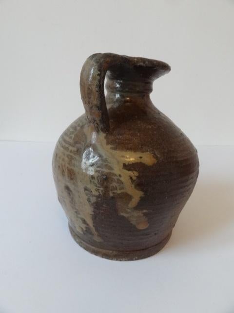 Bijzonder fraai schenk kannetje, gres, Puisaye streek H 15cm, Verzenden