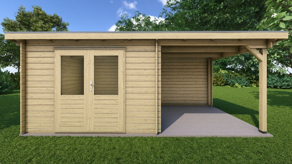 Fonteyn Basicline met overkapping Jasmijn - onbehandeld, 200 tot 400 cm, Verzenden, Schuur, Nieuw