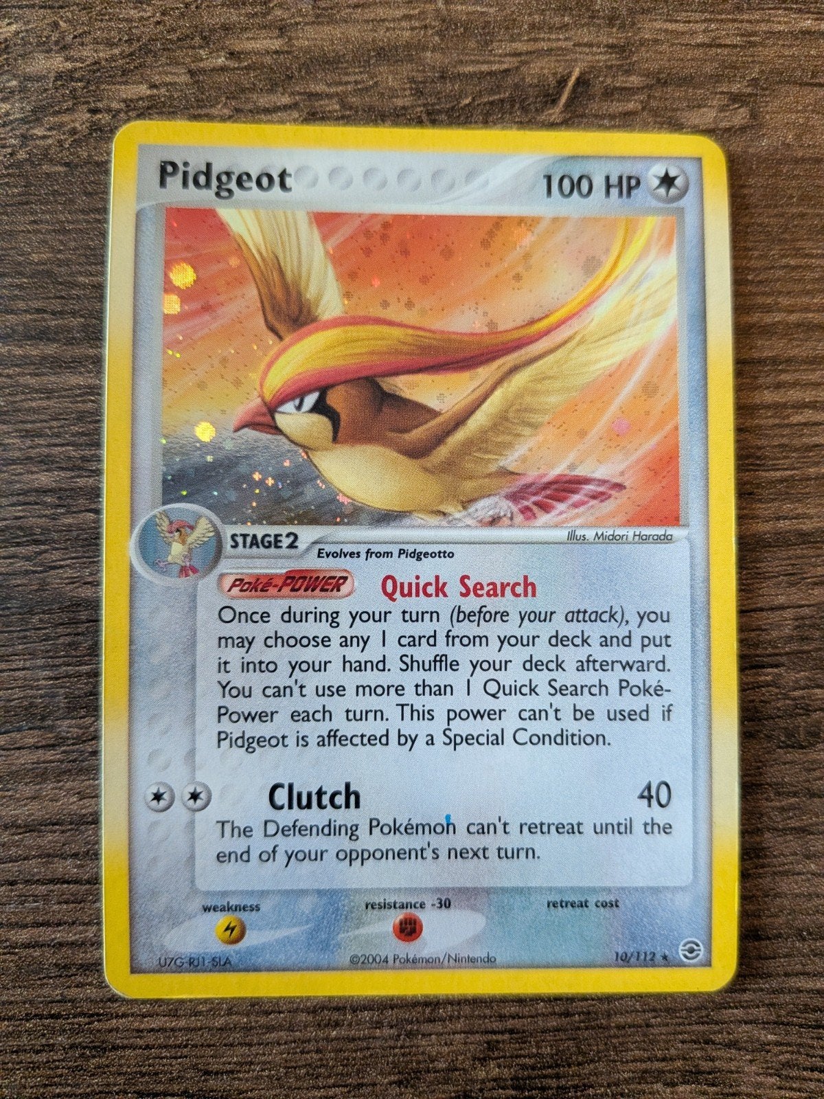 Pokemon Pidgeot EX FireRed & LeafGreen 10/112, Verzenden, Gebruikt, Losse kaart