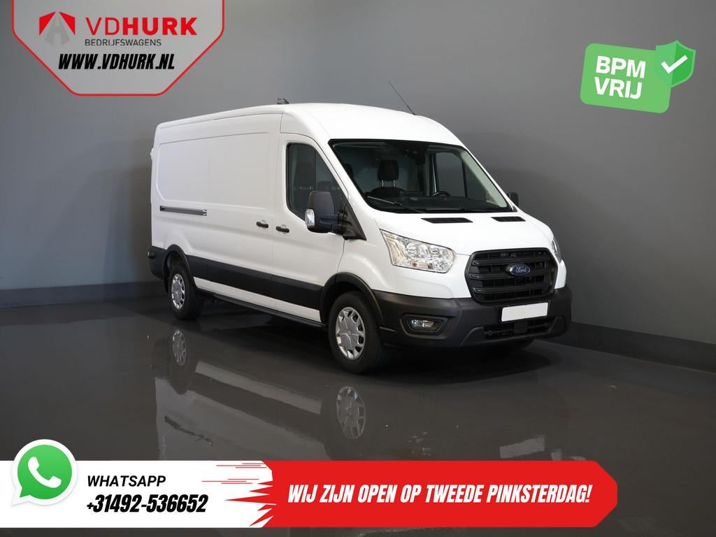 Ford Transit 2.0 TDCI 130 pk Aut. L3H2 Trend 270GrDeuren/ Ca, Stof, Wit, Bedrijf, Diesel