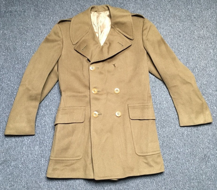 US tailor made Amerikaanse Mackinaw coat jas WW2, Ophalen of Verzenden, Landmacht, Amerika, Kleding of Schoenen