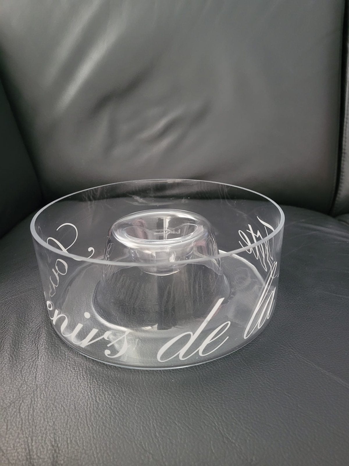 Te koop: Rivièra Maison glazen souvenirs de la fête schaal, Schaal, Rond, Nieuw, Ophalen of Verzenden