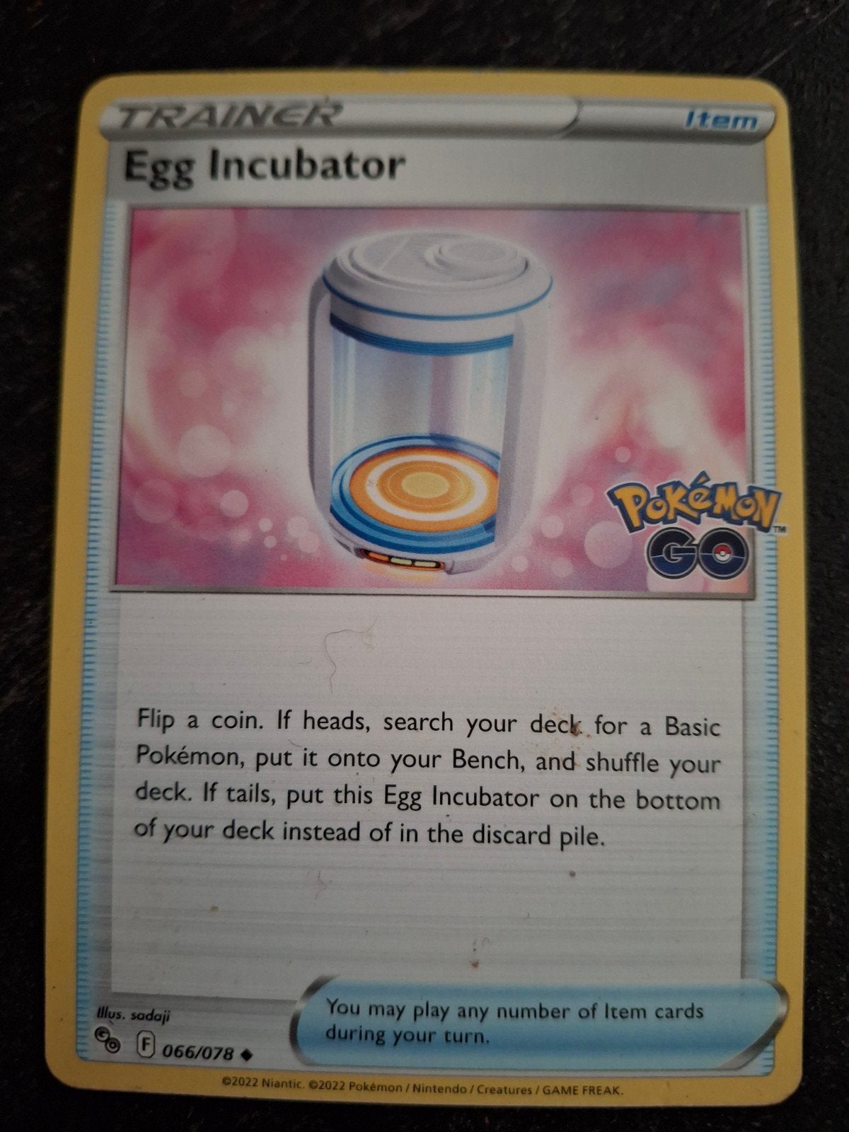 Pokémon TCG: Egg Incubator Trainer Kaart (066/078), Ophalen of Verzenden, Zo goed als nieuw, Losse kaart